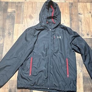 Under Armor Men’s L Fitted All Seasons Gear Jacket Black/Red